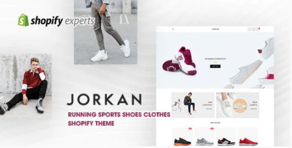 Jorkan Running Sports Shoes Clothes Shopify Theme