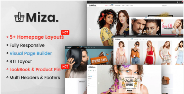 Miza Multipurpose Clothing And Fashion Bootstrap 4 Shopify Theme With Sections