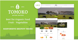 Tomoko Organic FoodFruitegetables Responsive Shopify Theme