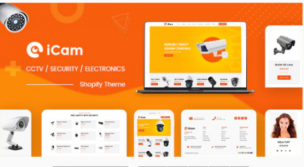iCam CCTV Electronics Industry Shopify Theme 1