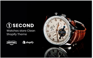 1Second Watches store eCommerce Clean Shopify Theme