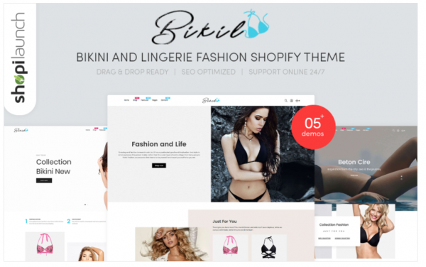 Bikil Bikini Lingerie Fashion Responsive Shopify Theme