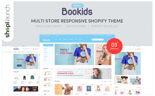 BooKids Multi Store Responsive Shopify Theme