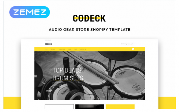 Codeck Audio Store eCommerce Modern Shopify Theme