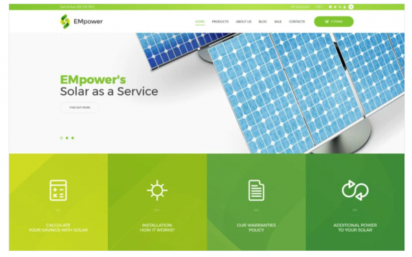 EMpower Solar Energy Shopify Theme