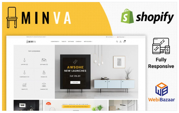 Minva Furniture Shopify Theme