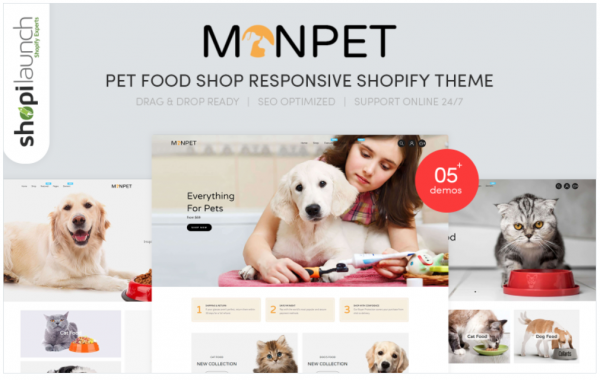 Monpet Pet Food Shop Responsive Shopify Theme