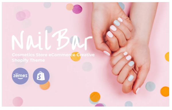 Nail Bar Cosmetics Store eCommerce Creative Shopify Theme