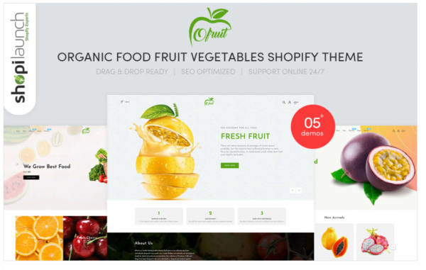 OFruit Organic Food Fruit Vegetables Shopify Theme