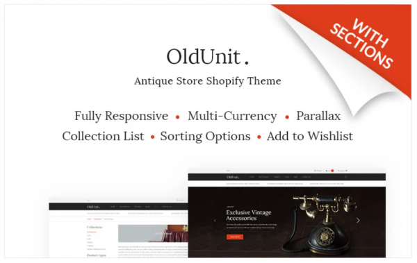 OldUnit. Antique Store Shopify Theme