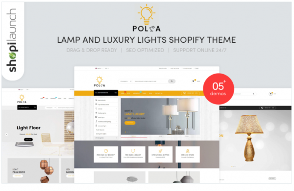 Polka Lamp and Luxury Lights Responsive Shopify Theme