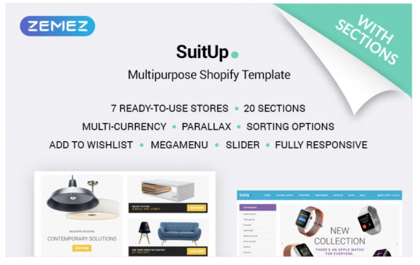 SuitUP Multipurpose Online Store Shopify Theme﻿ 1