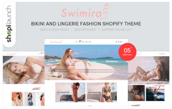 Swimira Bikini Lingerie Fashion Shopify Theme 1