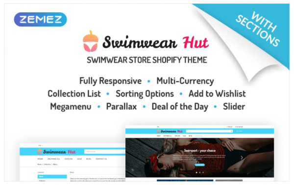 Swimwear Hut Swimwear Store Shopify Theme 1