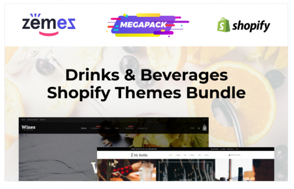 Wine and Beverages Themes Bundle Shopify Theme