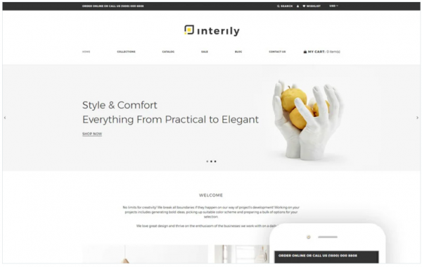 Interily Interior and Furniture Elegant Multipage Shopify Theme