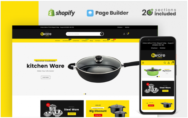 Kitchenware Multipurpose Store Shopify Theme