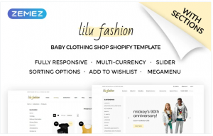 Lilu Fashion Baby Clothing Shopify Theme