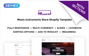 Loud M Music Instruments Store Shopify Theme
