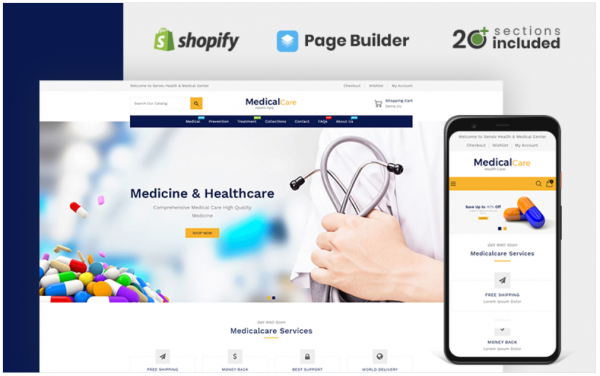Medical Care HealthMedicine Store Shopify Theme