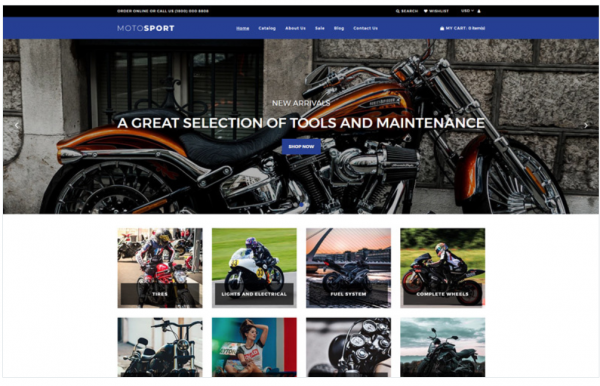 Motosport Responsive Shopify Theme