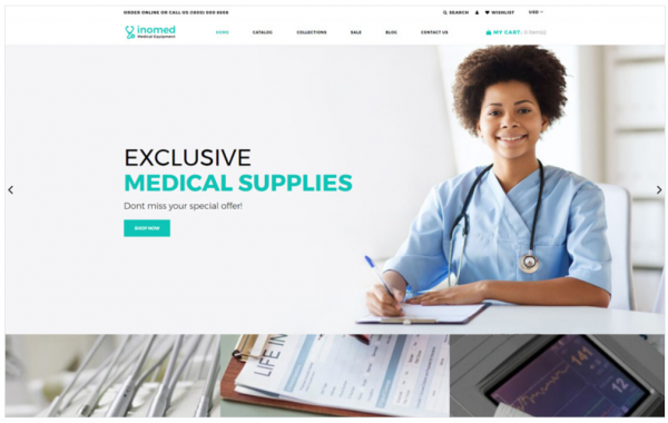 inomed Clear Medical Equipment Online Store Shopify Theme