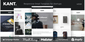 Kant Responsive Email for Startups 50Sections MailChimp Mailster Shopify Notifications